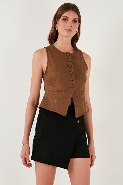 Lela Прилепващо по тялото велосипедно яке с копчета и мека текстура ЯКЕ 5866435