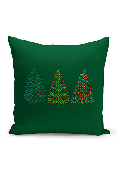 Bertille Home New Year Series Double-Sided Digital Printed Set of 4 Throw Pillow Covers (Christmas Cushion Cover)