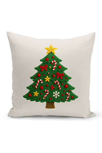 Bertille Home New Year Series Double-Sided Digital Printed Set of 4 Throw Pillow Covers (Christmas Cushion Cover)