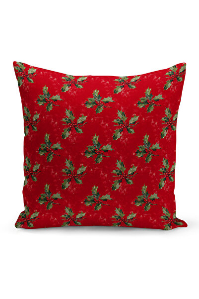 Bertille Home New Year Series Double-Sided Digital Printed Set of 4 Throw Pillow Covers (Christmas Cushion Cover)