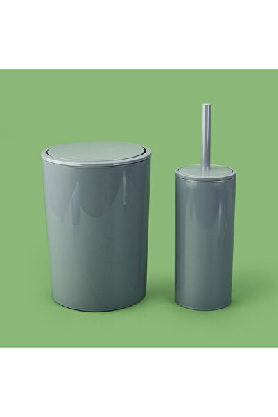 MATMEL طقم حمام فلوريس قطعتين - رمادي