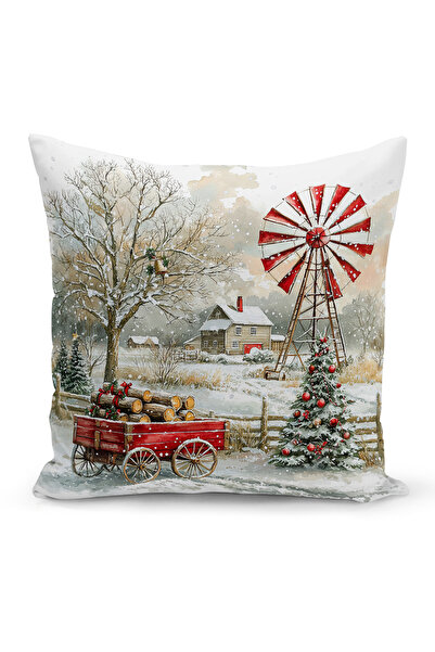 Bertille Home غطاء وسادة مطبوع رقميًا مزدوج الجوانب من سلسلة رأس السنة الجديدة (غطاء لعيد الميلاد وعيد الميلاد)