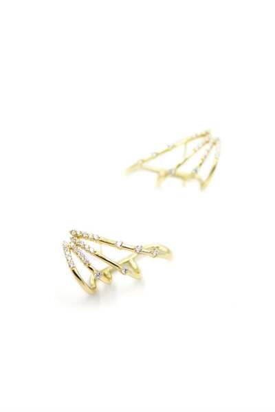 MENESSA Jewelled Earrings - Gold