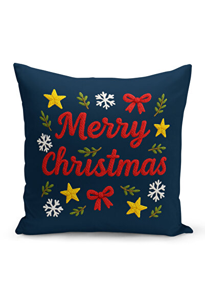 Bertille Home New Year Series Double-Sided Digital Printed Set of 4 Throw Pillow Covers (Christmas Cushion Cover)