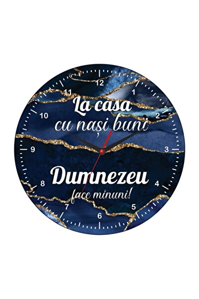 CrisPrint Ceas personalizat rotund din MDF – Cadou pentru nași