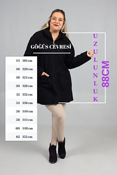 Truva XXL No Matter What Your Body Shape Is: Flawless Elegance in Black Boucle Fabric