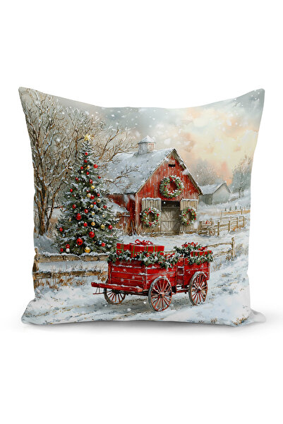 Bertille Home Двосторонній цифровий друкований чохол для різдвяних подушок Рі...