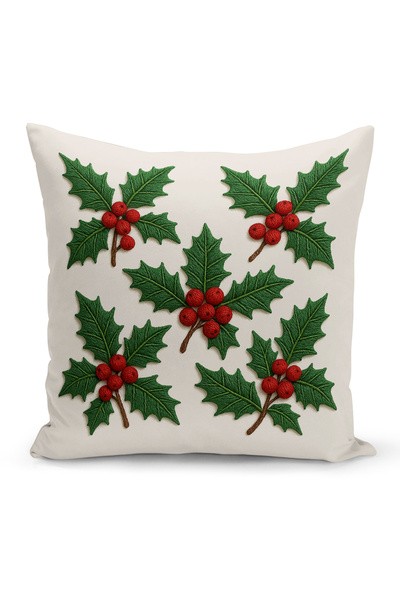 Bertille Home Новогодишна серия Двустранна калъфка за възглавница с цифров пе...