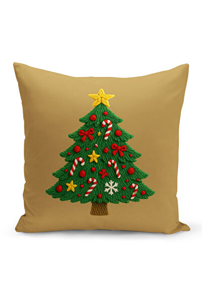Bertille Home New Year Series Double-Sided Digital Printed Set of 4 Throw Pillow Covers (Christmas Cushion Cover)