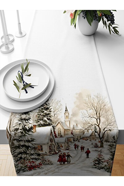 Bertille Home Πρωτοχρονιάτικη σειρά 140x40 cm Digital Printed Runner (Χριστού...