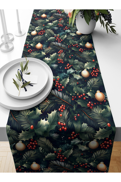 Bertille Home New Year Series 140X40 cm Digital Printed Runner (Christmas Christmas)
