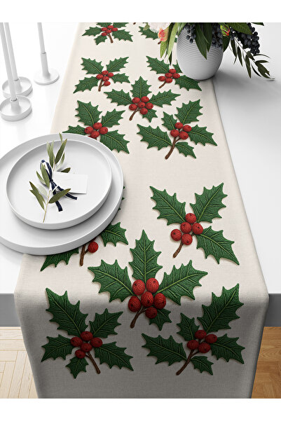 Bertille Home Πρωτοχρονιάτικη σειρά 140x40 cm Digital Printed Runner (Χριστού...