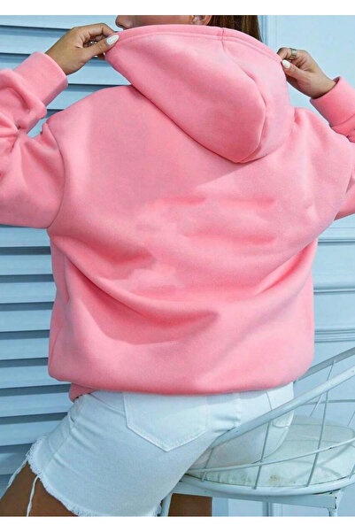 DRAGON STORE Cheers Baskılı Pembe Sweatshirt