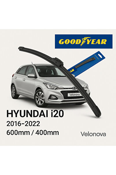 Velonova GOOD YEAR 2’li Set Muz Tipi Silecek Takımı Hyundai i20 2016-2022 Ön ...