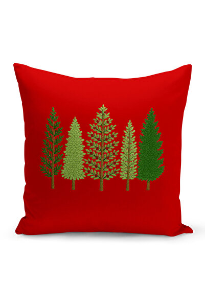 Bertille Home New Year Series Double-Sided Digital Printed Set of 4 Throw Pillow Covers (Christmas Cushion Cover)