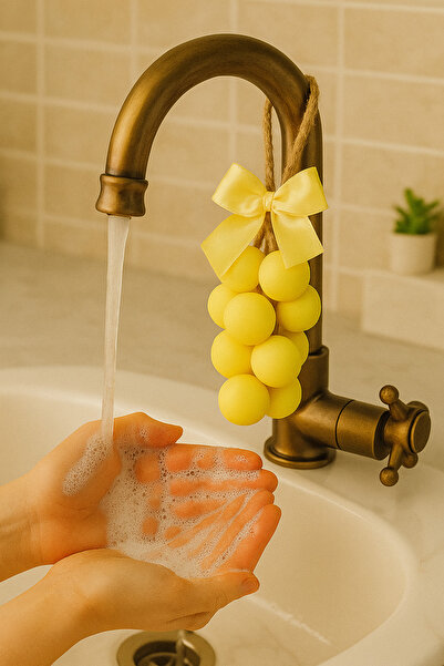 mz mazalinda صابون زهر العنب الزخرفي المعطر للغرفة والخزانة، هدية صابون زهر العنب الأصفر المصنوع يدويًا