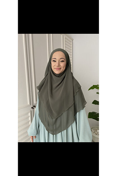 Hijab Ayrobin Dress 3-Layer Short Souffle Hajj Umrah Abaya Khimar