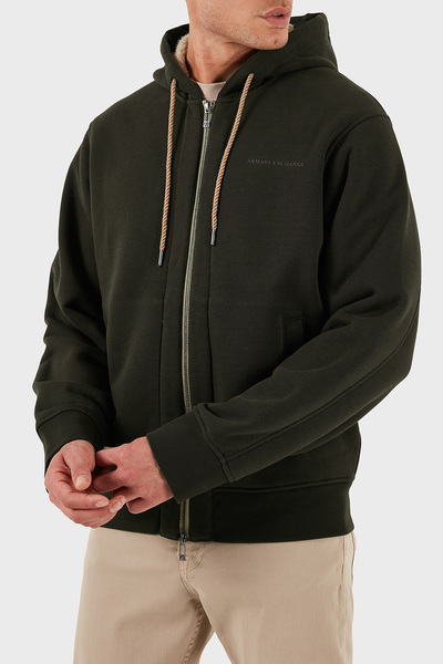 Armani Exchange Cotton Regular Fit Hooded Zippered Sweat Men's Sweat Xm001026 Af16279 U8122
