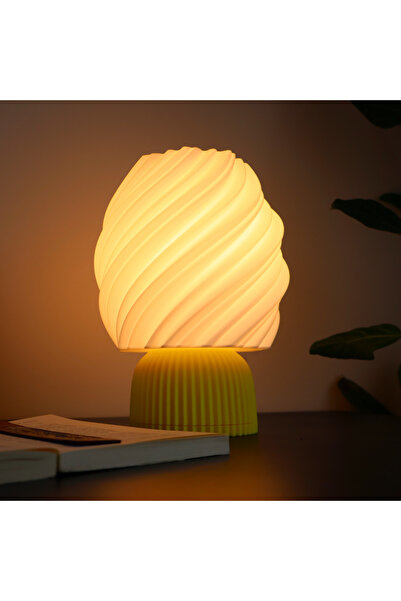 KOÇER AWM Lumo Twist Lampshade and Table Lamp (Production in Desired Color)