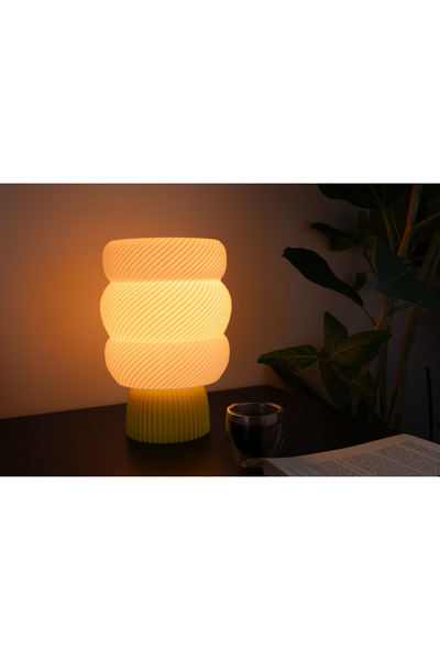 KOÇER AWM Lumo Twist Lampshade and Table Lamp (Production in Desired Color)