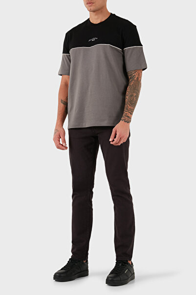 Armani Exchange 100% Cotton Regular Fit Crew Neck Color Block t Shirt Men t Shirt Xm001034 Af1