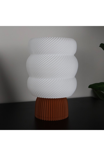 KOÇER AWM Lumo Twist Lampshade and Table Lamp (Production in Desired Color)