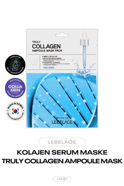 LEBELAGE Kolajen Serumlu Kağıt Maske Truly Collagen Ampoule Mask 1 Adet
