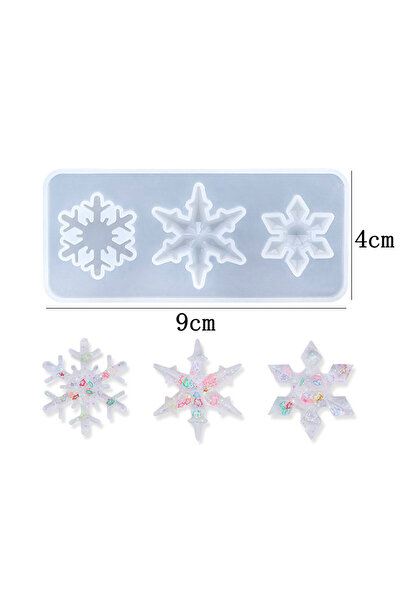 Choice1 1 قالب ندفة الثلج من راتنج الإيبوكسي، أدوات صب، قالب ندفة الثلج من ال...