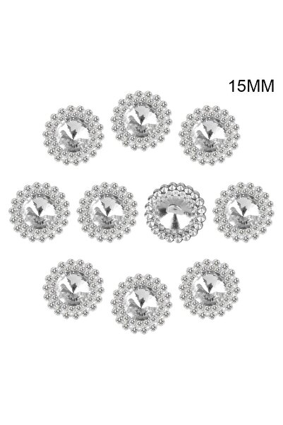 choice2 15mm 10Pcs/Set Metal Rhinestone Butt Shirt Sewn Butt DIY Accessories ...