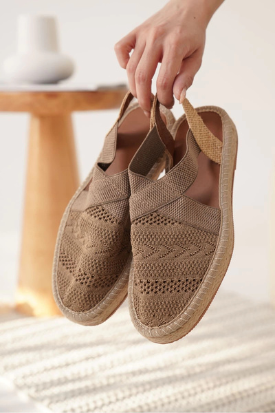 Abacca Women's mink espadrille shoes tr19my01d