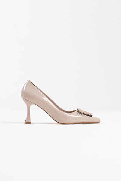 TB Terzi Bey Nora Women's Beige Patent Leather Shoes