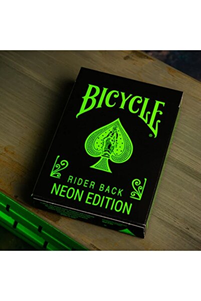 OyuncaklarÜlkesi Bicycle Neon Rider Back Green-Glo Deck Premium Oyun Kağıdı i...