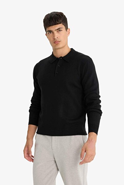 DeFacto Standart Fit Polo Yaka Triko Kazak F1523AX25AU