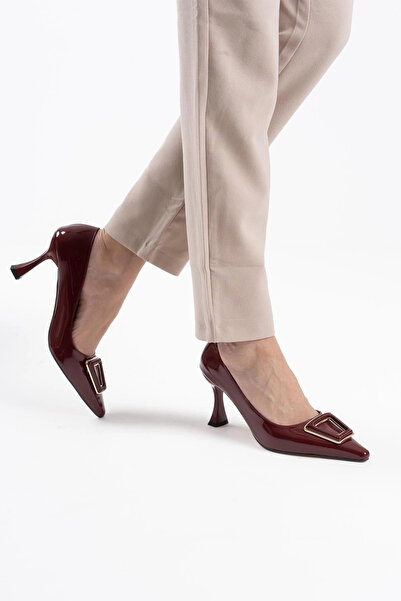 TB Terzi Bey Nora Women's Burgundy Patent Leather Shoes