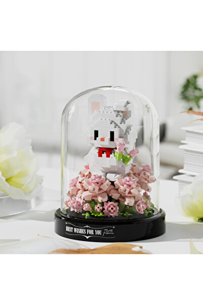 Choice11 بدون صندوق 7243 مكعبات بناء أزهار وورود دائمة، باقات حيوانات، نباتات...