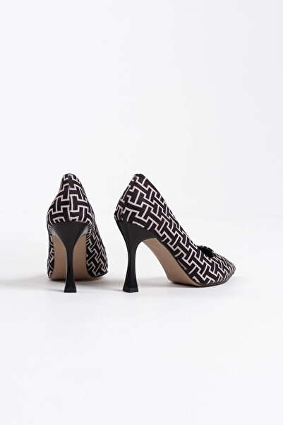 TB Terzi Bey Kelsey women's black patterned stiletto