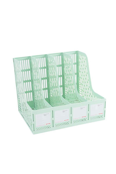 choice2 قطعة واحدة - أخضر، رف ملفات سميك، إطار ملفات، مقعد ملفات رباعي، سلة ب...