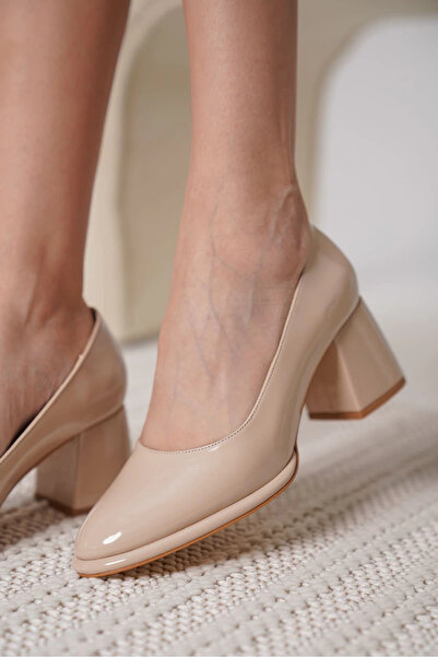 TB Terzi Bey Candie Nude Patent Leather Women's Stiletto