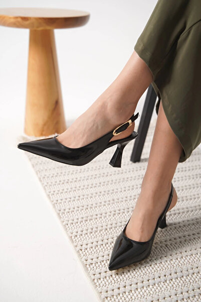 TB Terzi Bey Ophelia women's black patent leather high heel shoes