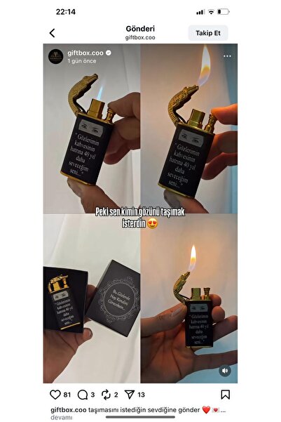 Çelik Özel Göz Baskılı Ejderha Çakmak - En Güzel Hediye