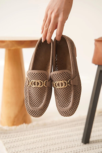 TB Terzi Bey Sally Women's Suede Mink Casual Shoes