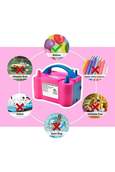 LIXADA Electric Balloon Pump Durable Sturdy Made Up With High Quality Lightweight 21x14x17cm