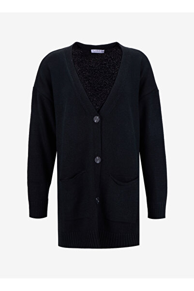 LİMON COMPANY Limon Siyah Kadın Hırka L4WL-HRK-9001