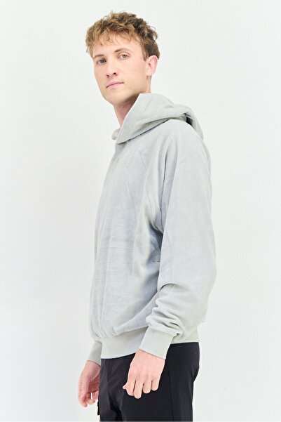 adidas Men Sportswear Fit Long Sleeve Basketball Hoodie, Grey