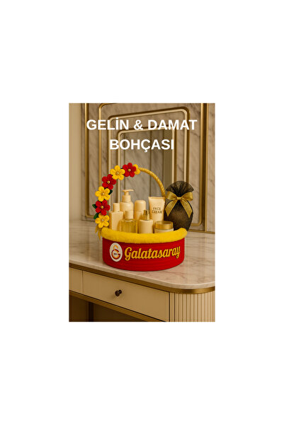 RH GALAXİ TEKSTİL Çeyiz ve taraftar Galatasaray Temalı Damat Bohçası 30x33 cm...