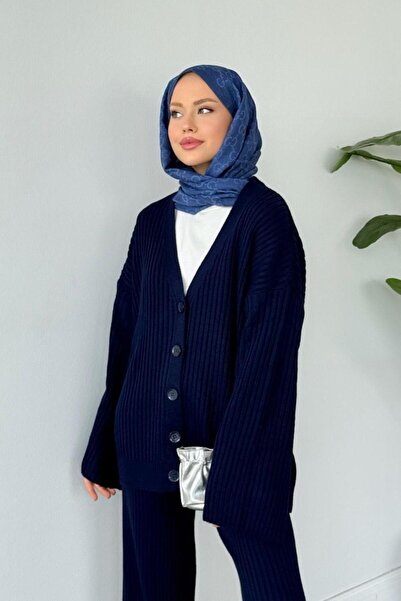 Şulemoda Giyim Set jachetă Galata material reiat bleumarin