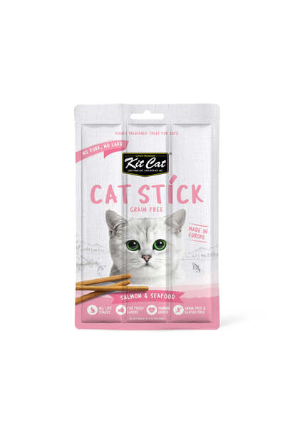 Kit Cat Grain Free Cat Stick Salmon & Seafood 15G