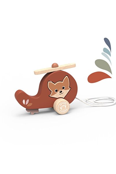 Speedy Monkey Elicopter de tras din lemn, Speedy Monkey, jucarie educationala