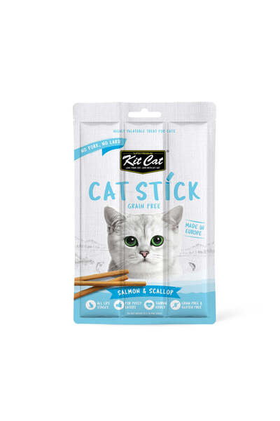 Kit Cat Grain Free Cat Stick Salmon & Scallop 15G
