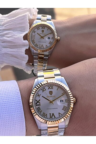 Raymond Special Lover's Combination for Couples 2 Years Warranty 5 Atm Water Resistant Couple Watch Cft.02